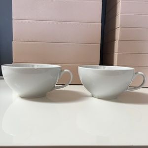 Crate & Barrel Cappuccino Cups Mugs Pair Set of 2